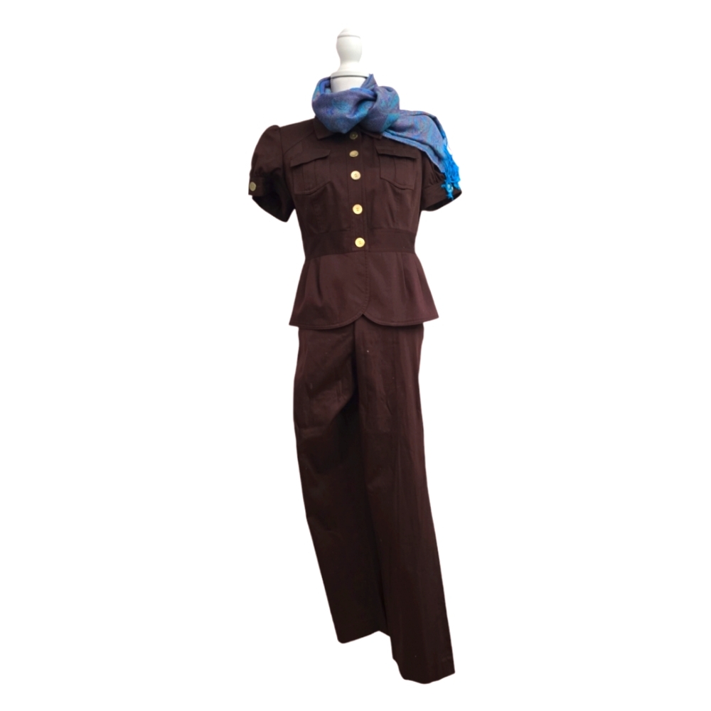 Nine West, Pant Suit, Dark Brown, Size 8